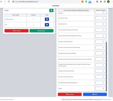 Sistem Pakar Ilmu Faraidh